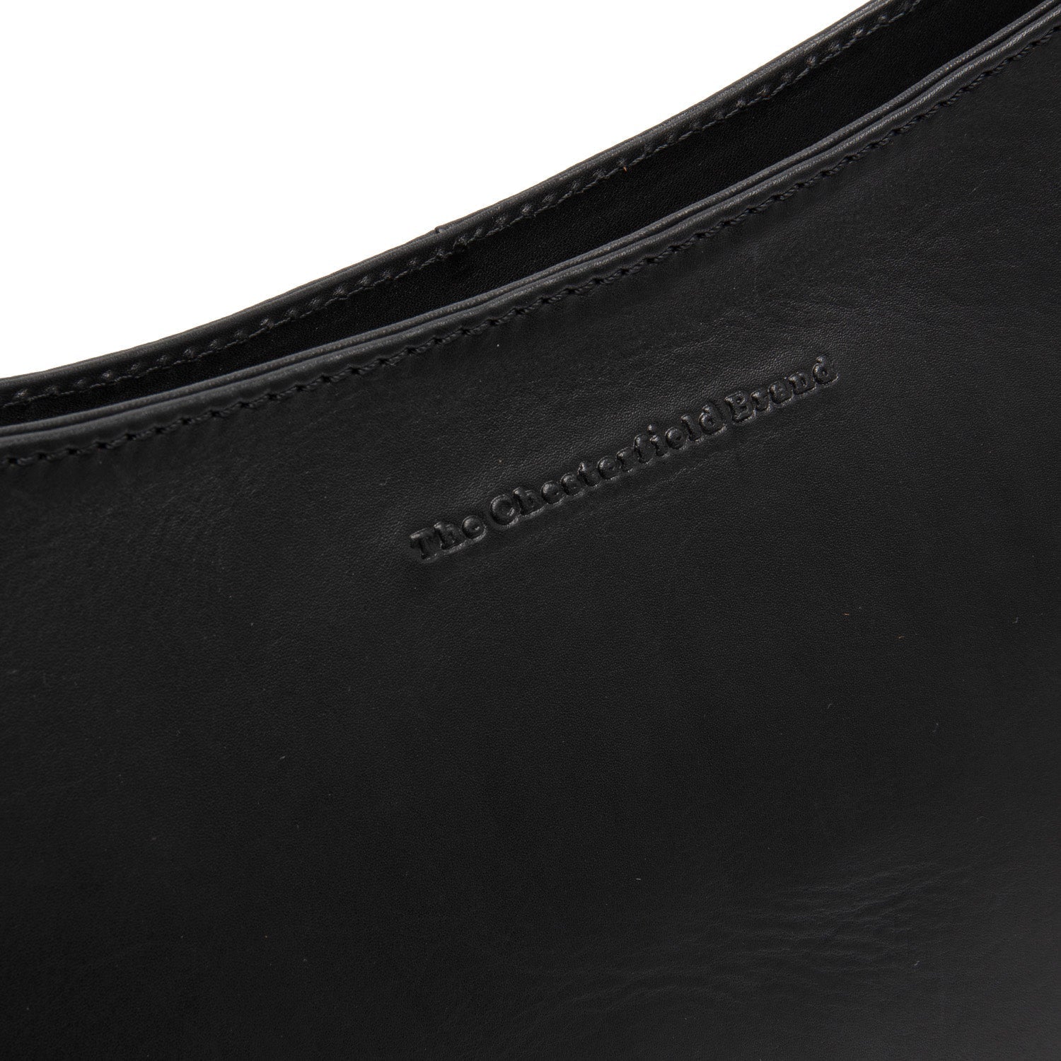 Black Leather Shoulder Bag Valentano, detail view 1