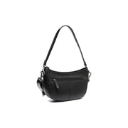 Black Leather Shoulder Bag Valentano, detail view 6