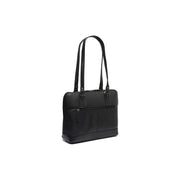 Black Leather Shoulder Bag Viamonte, detail view 4