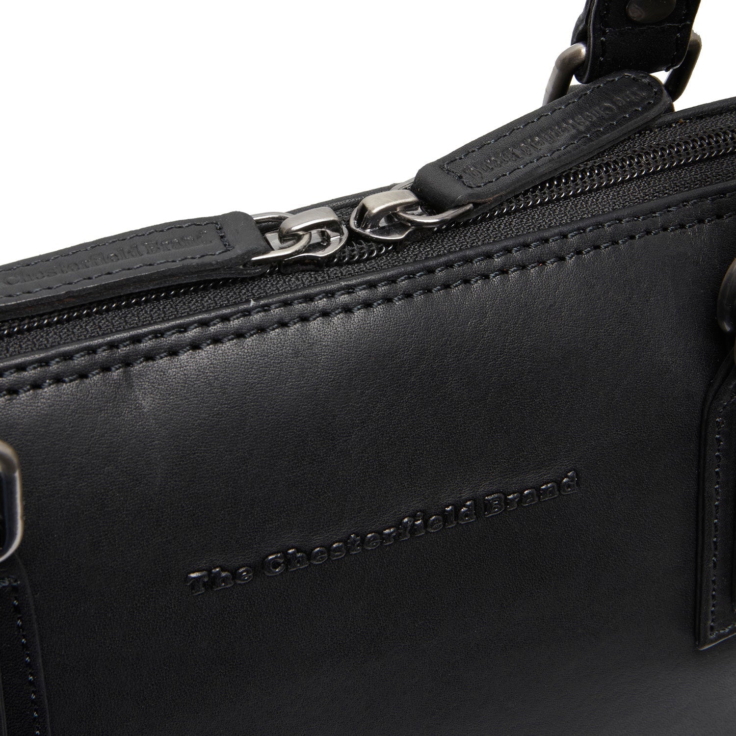 Black Leather Shoulder Bag Viamonte, product view 2