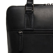 Black Leather Shoulder Bag Viamonte, product view 3