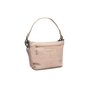 Beige Leather Shoulder Bag Zarita, front view
