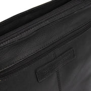 Black Leather Shoulder Bag Zarita, detail view 3