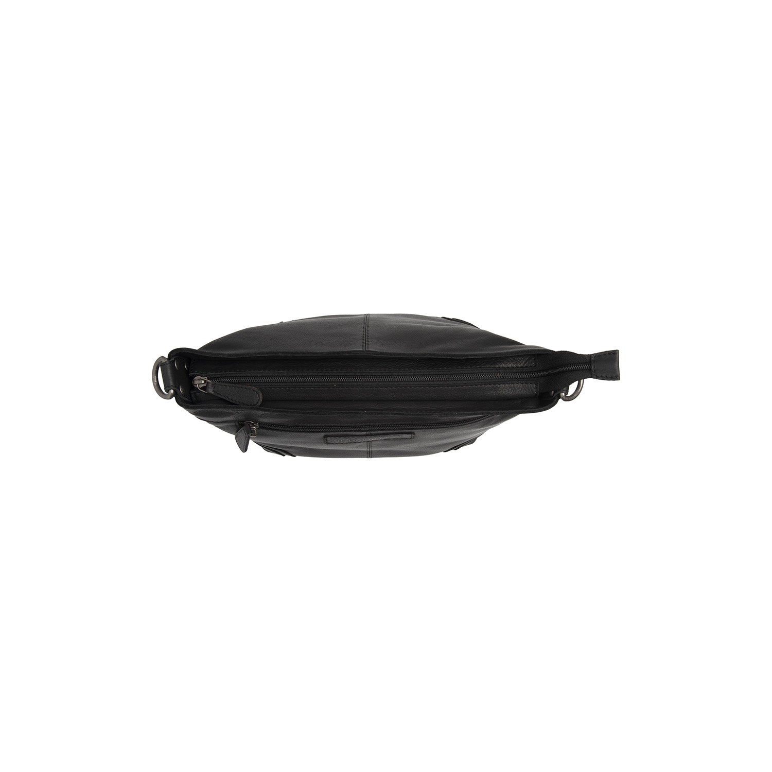 Black Leather Shoulder Bag Zarita, detail view 5