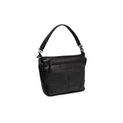 Black Leather Shoulder Bag Zarita, front view