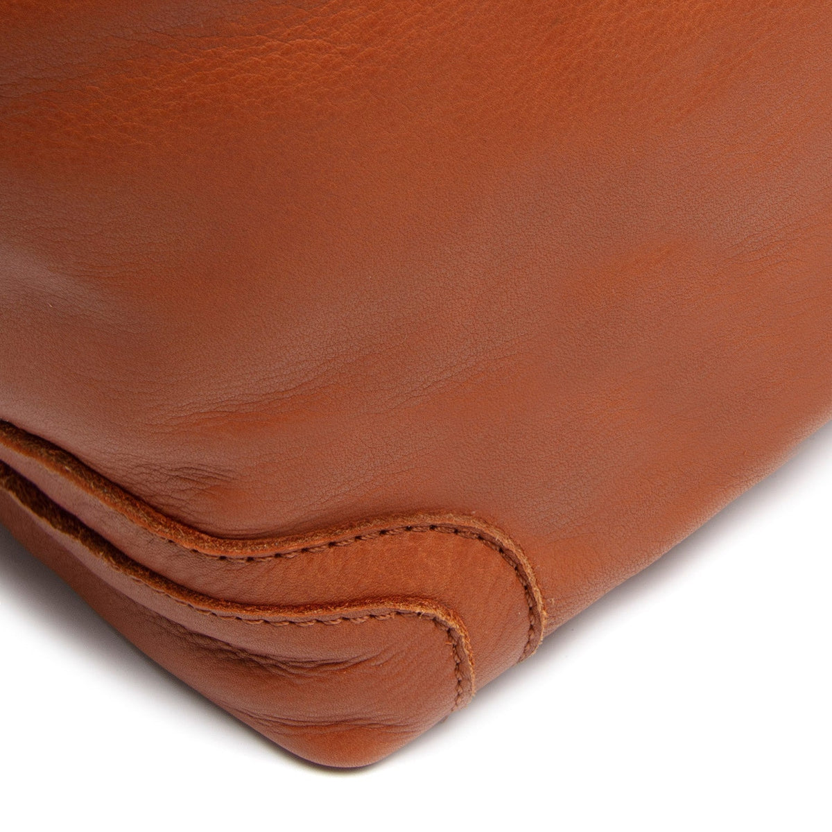 Cognac Leather Shoulder Bag Zarita, detail view 3