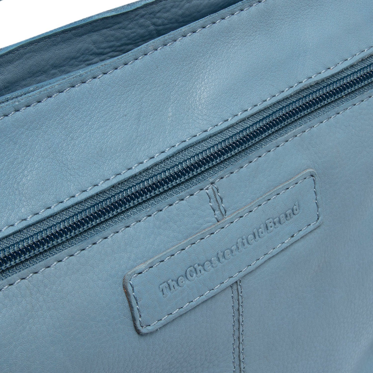 Sky Blue Leather Shoulder Bag Zarita, detail view 1