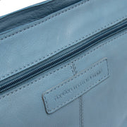 Sky Blue Leather Shoulder Bag Zarita, detail view 1
