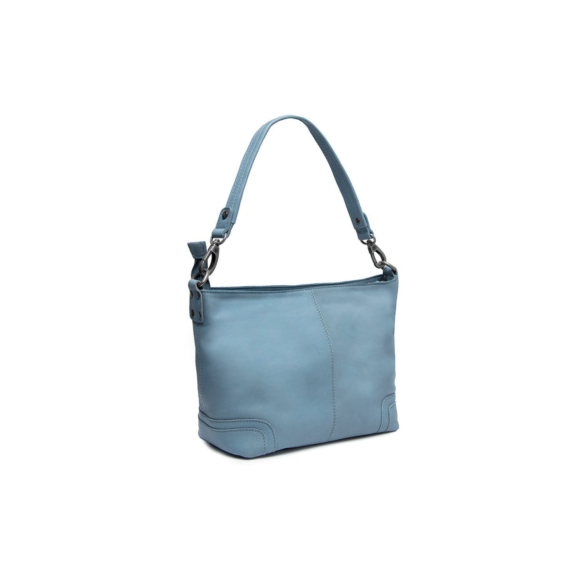 Sky Blue Leather Shoulder Bag Zarita, detail view 6