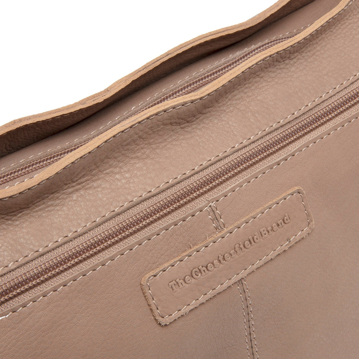 Taupe Leather Shoulder Bag Zarita, detail view 1