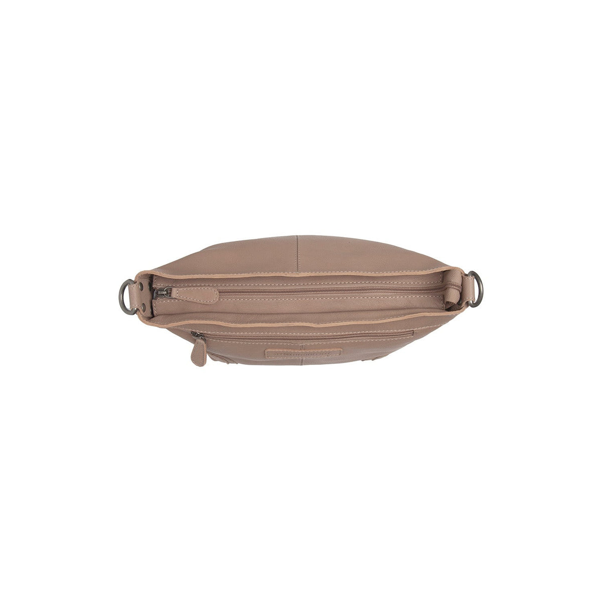Taupe Leather Shoulder Bag Zarita, detail view 4