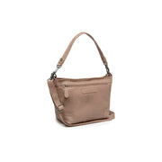 Taupe Leather Shoulder Bag Zarita, front view