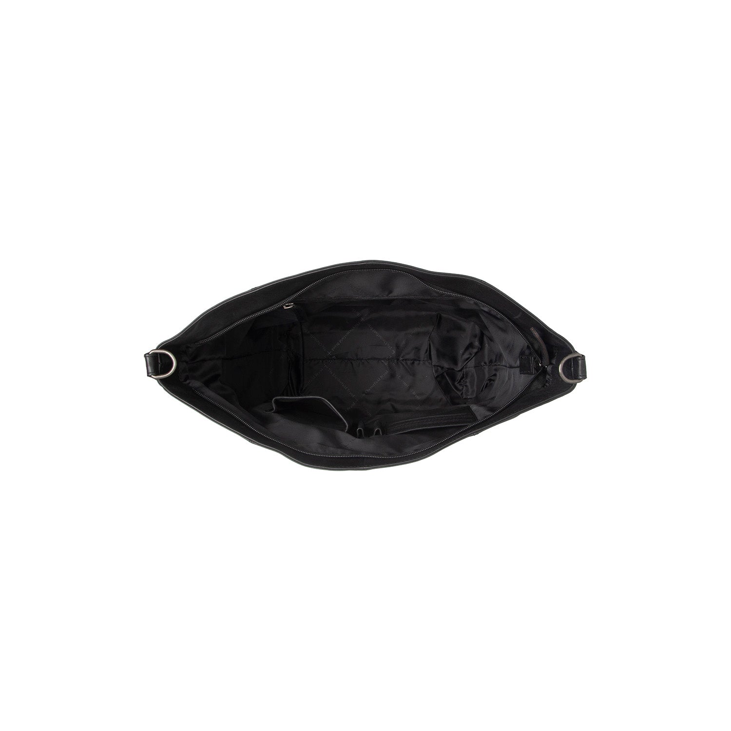 Black Leather Shoulder Bag Zira, detail view 3