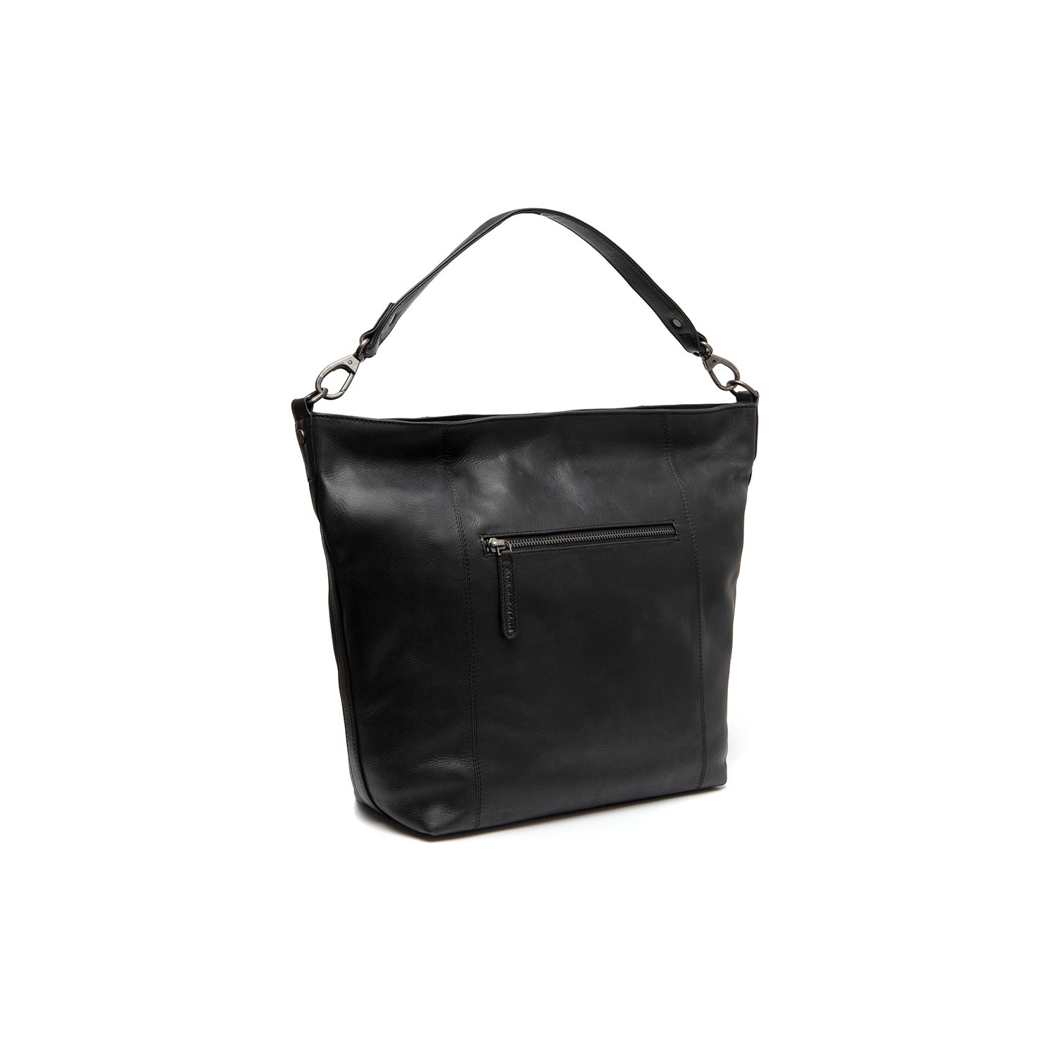 Black Leather Shoulder Bag Zira, detail view 4