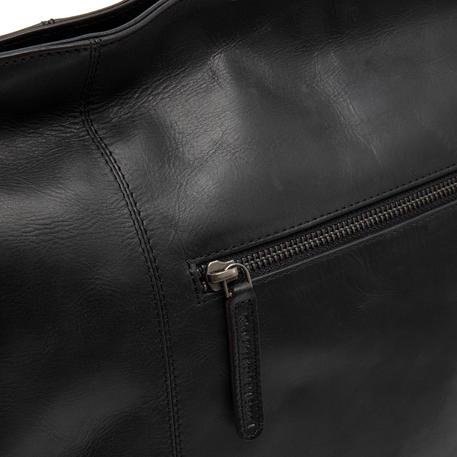 Black Leather Shoulder Bag Zira, product view 3