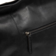 Black Leather Shoulder Bag Zira, product view 3
