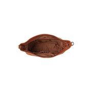 Cognac Leather Shoulder Bag Zira, detail view 3