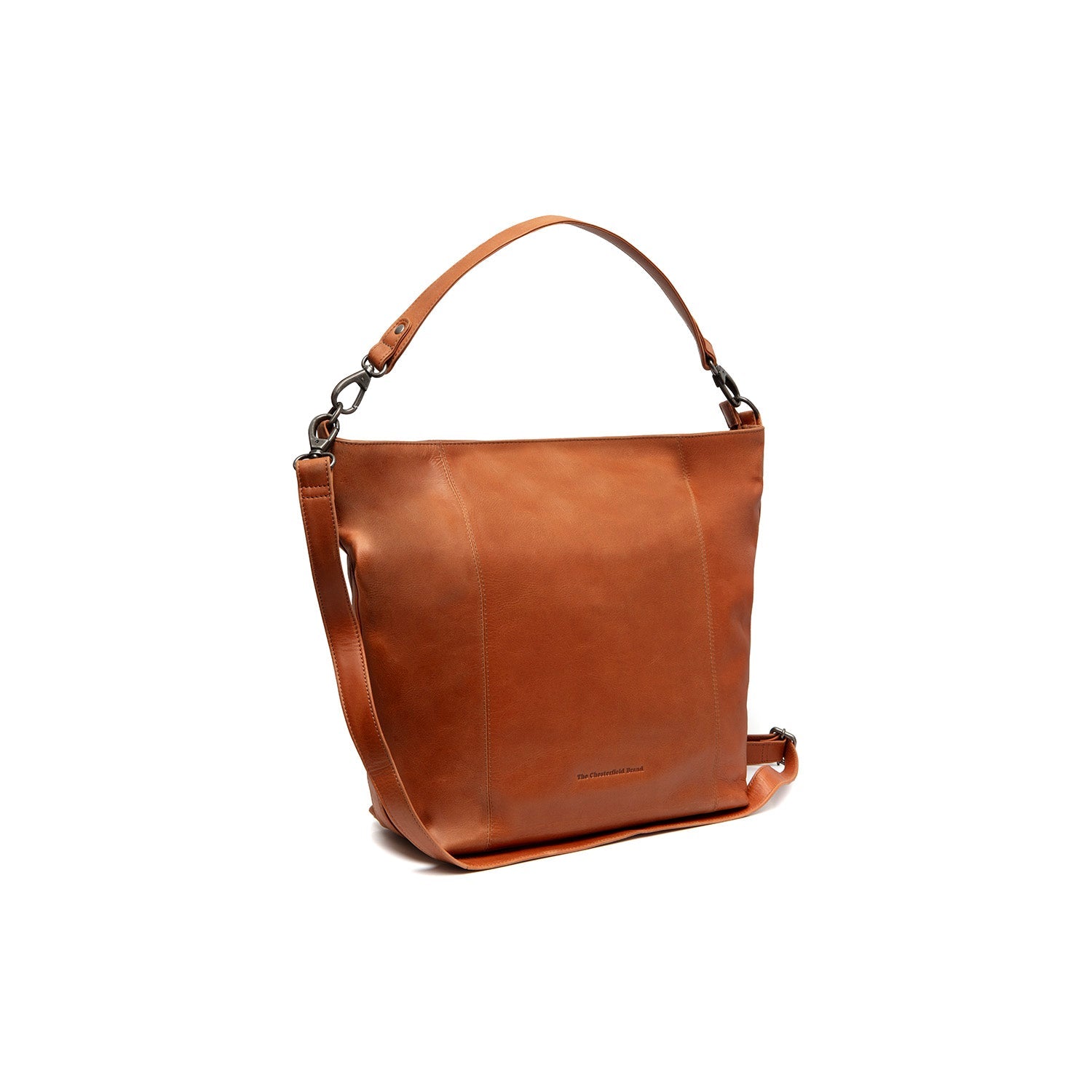 Cognac Leather Shoulder Bag Zira, front view