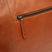 Cognac Leather Shoulder Bag Zira, product view 3