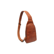 Cognac Leather Sling Bag Bowey, front view