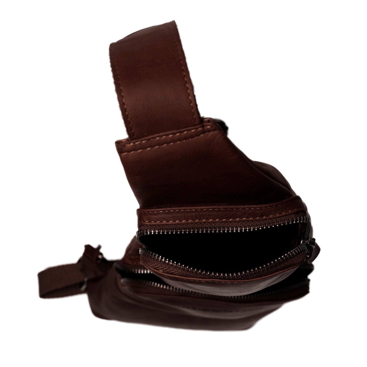 Brown Leather Sling Bag Logan, product view 3