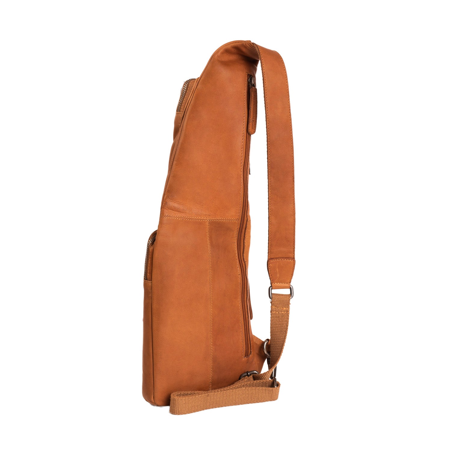 Cognac Leather Sling Bag Logan, detail view 1