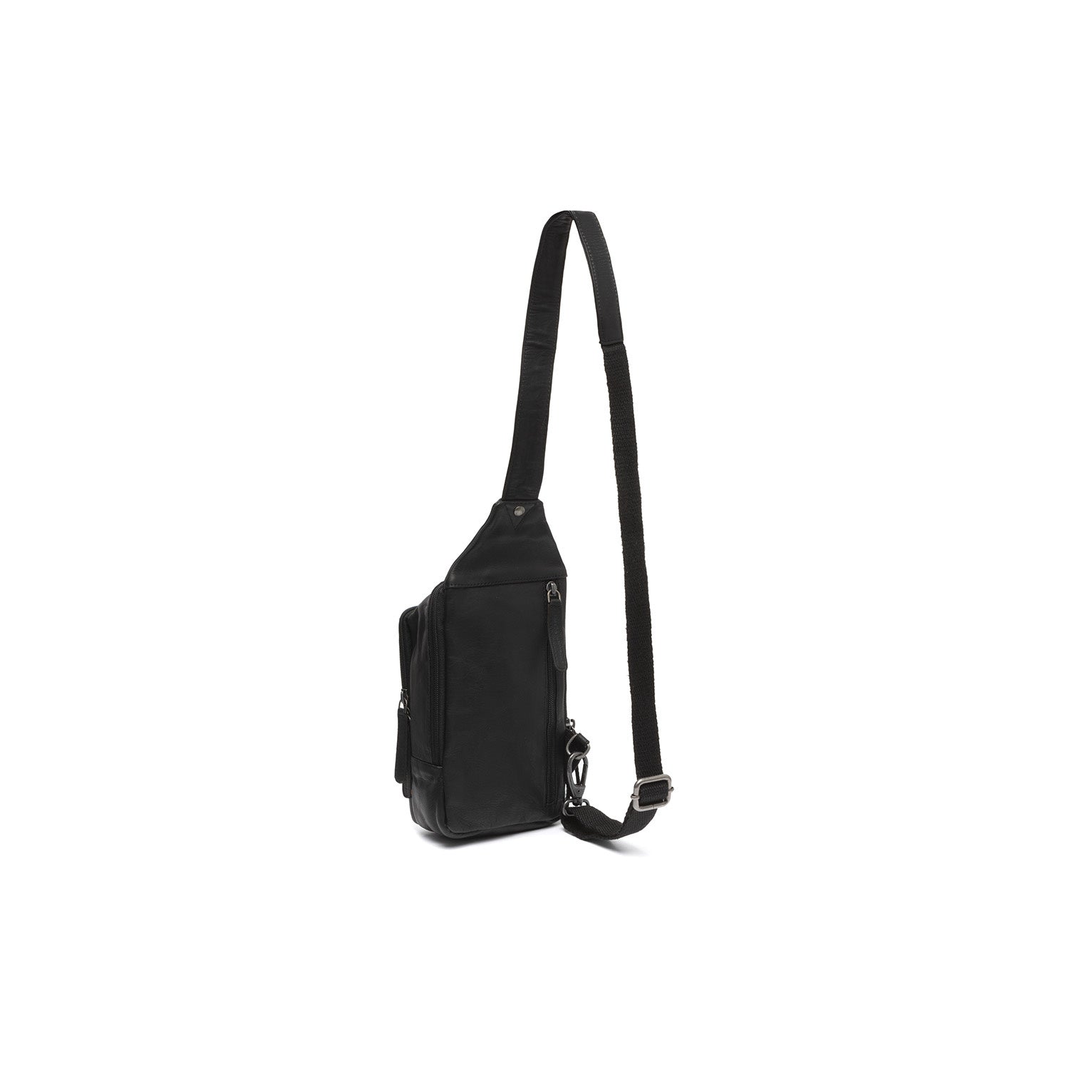 Black Leather Sling Bag Riga, detail view 4