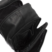 Black Leather Sling Bag Riga, product view 3