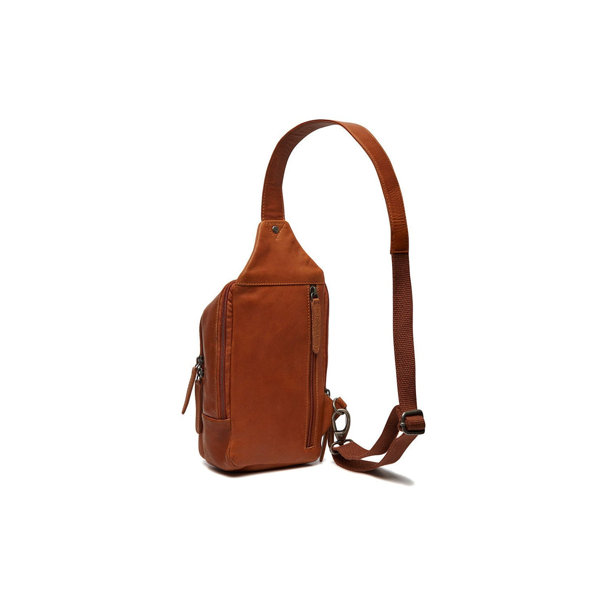 Cognac Leather Sling Bag Riga, detail view 5