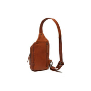 Cognac Leather Sling Bag Riga, detail view 5
