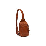 Cognac Leather Sling Bag Riga, front view