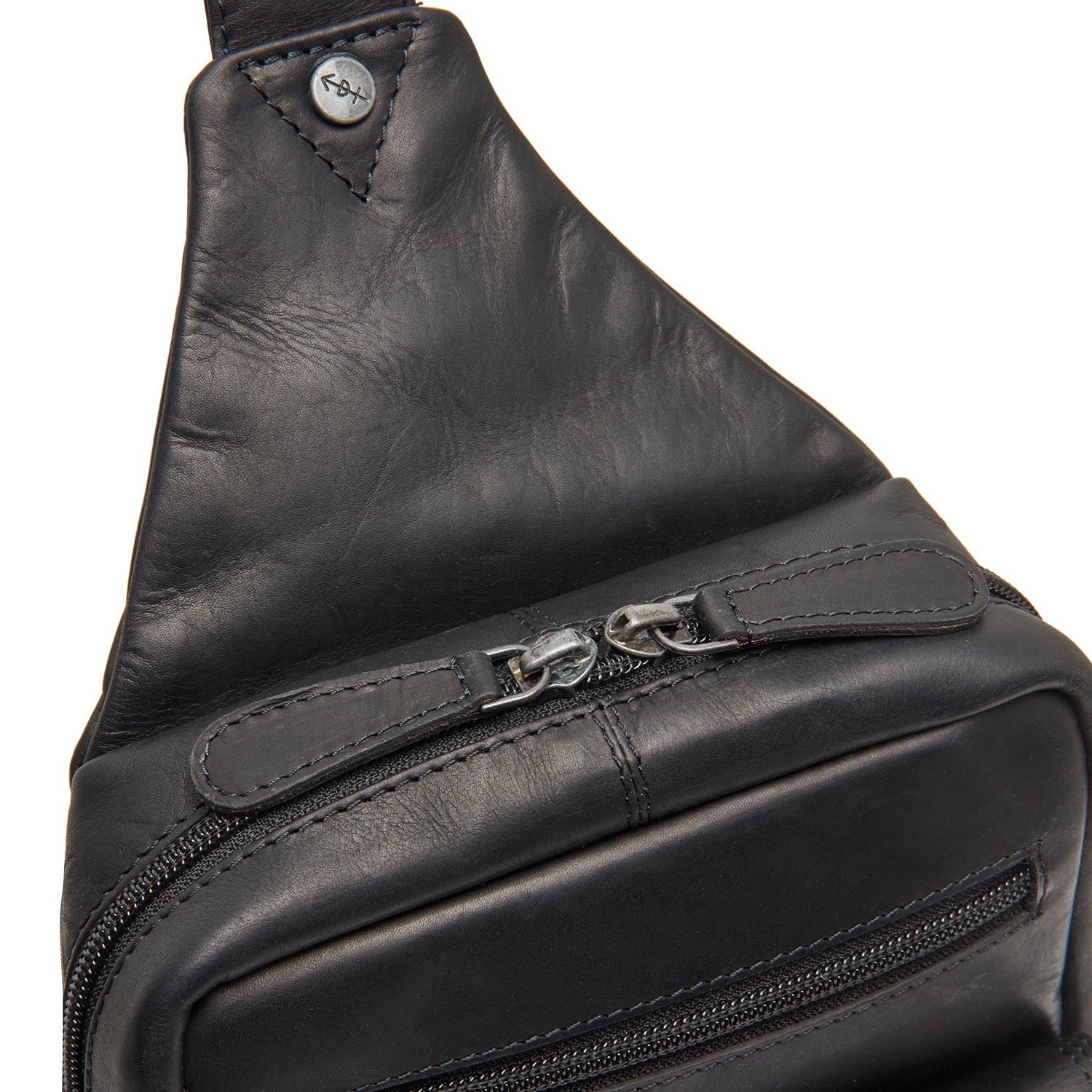 Black Leather Sling Bag Turelle, detail view 1