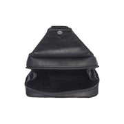 Black Leather Sling Bag Turelle, detail view 4