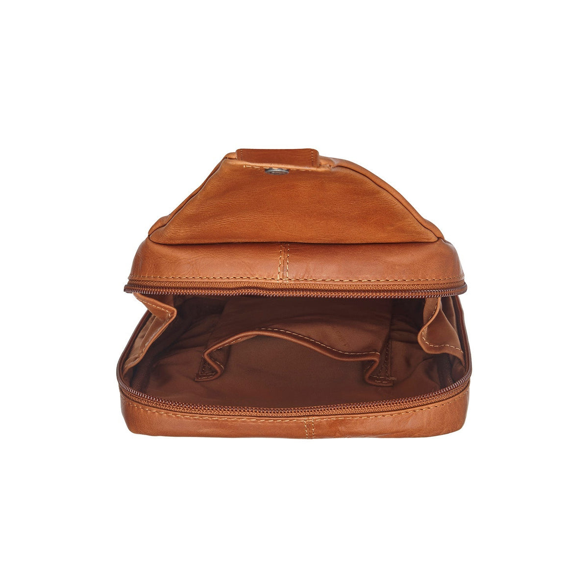 Cognac Leather Sling Bag Turelle, detail view 4