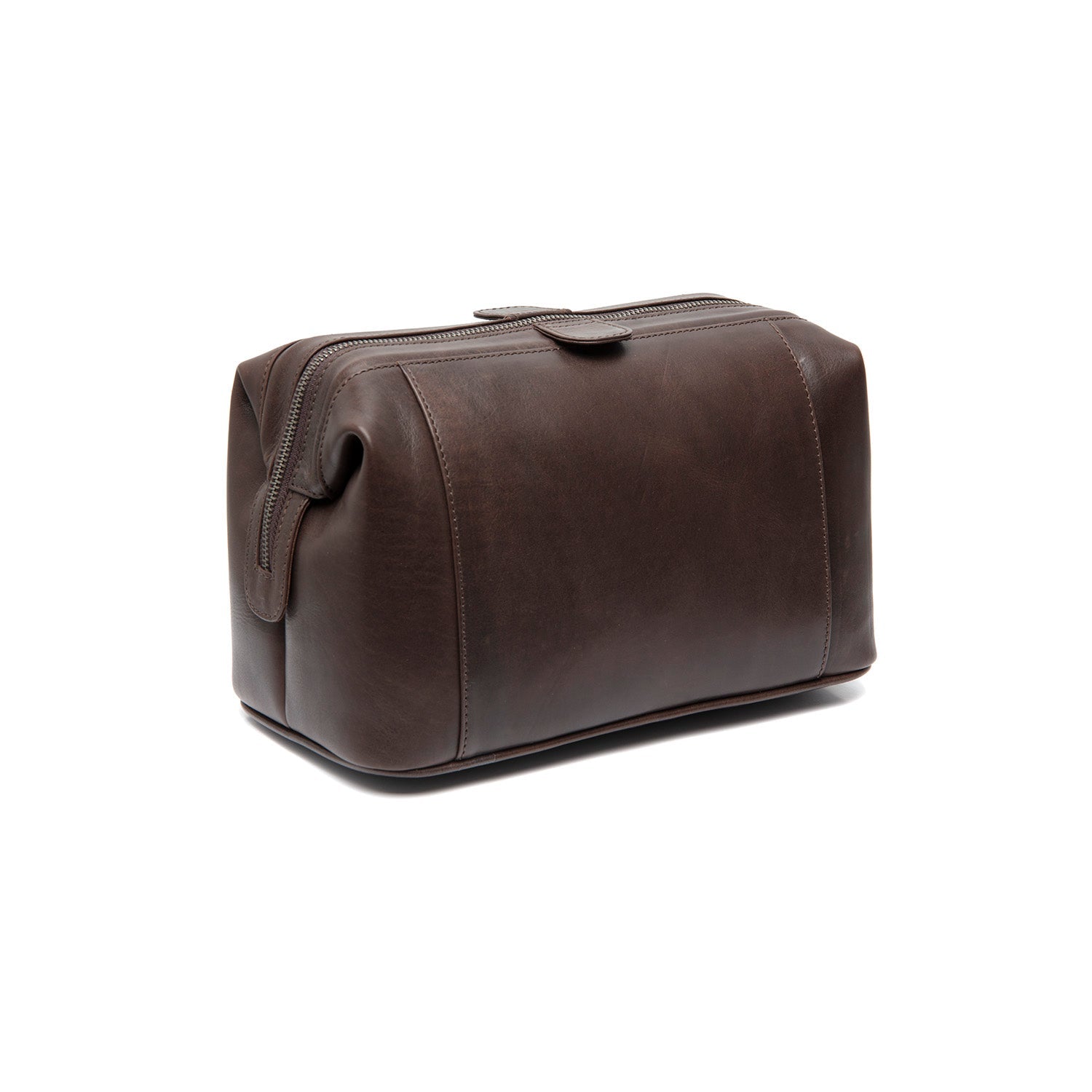 Brown Leather Toiletry Bag Biassa, detail view 5