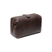 Brown Leather Toiletry Bag Biassa, front view