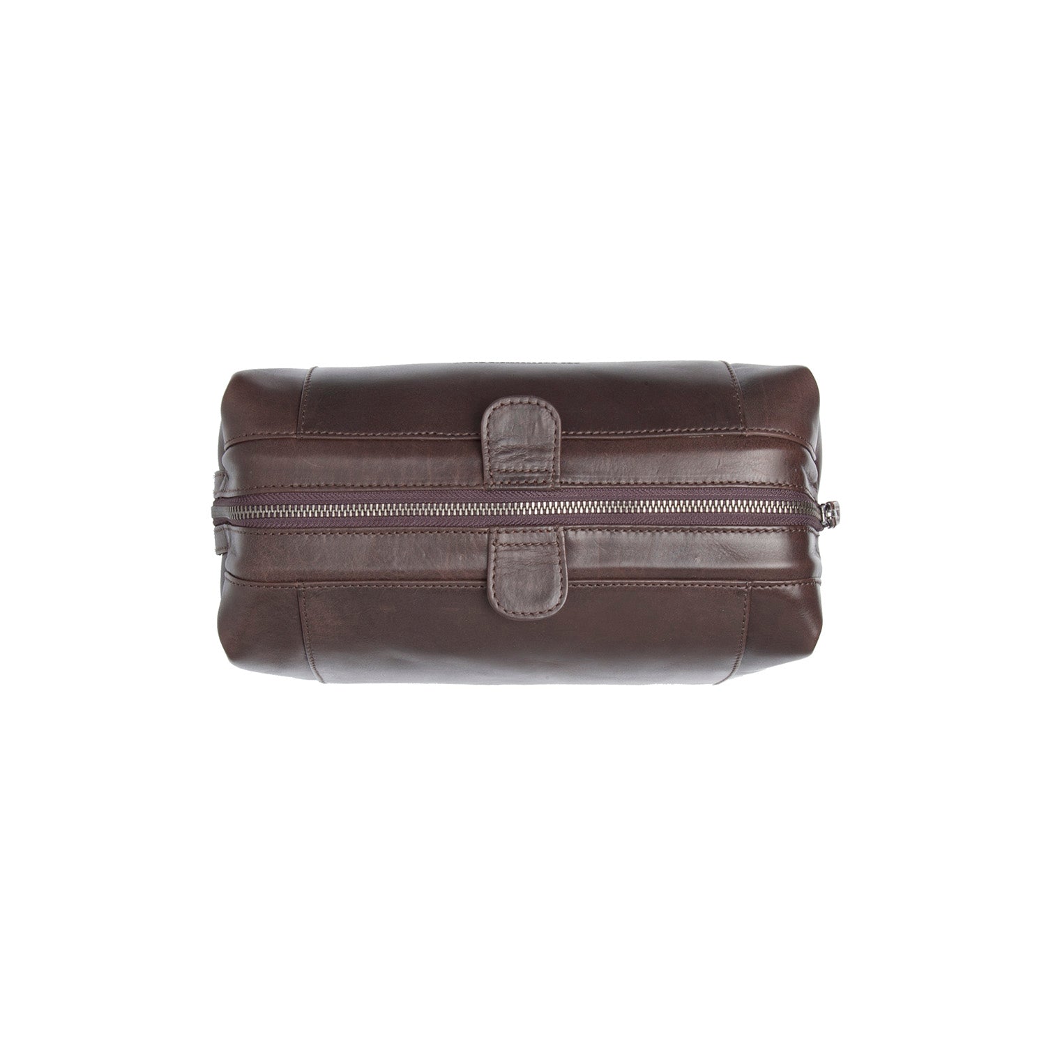 Brown Leather Toiletry Bag Biassa, product view 3