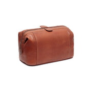 Cognac Leather Toiletry Bag Biassa, detail view 6