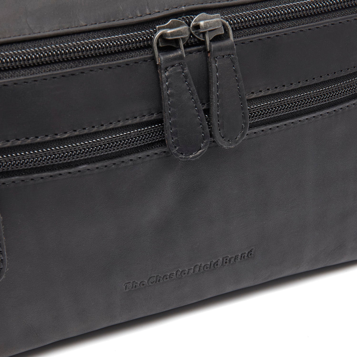 Black Leather Toiletry Bag Elmia, detail view 3