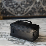 Black Leather Toiletry Bag Elmia, product view 2