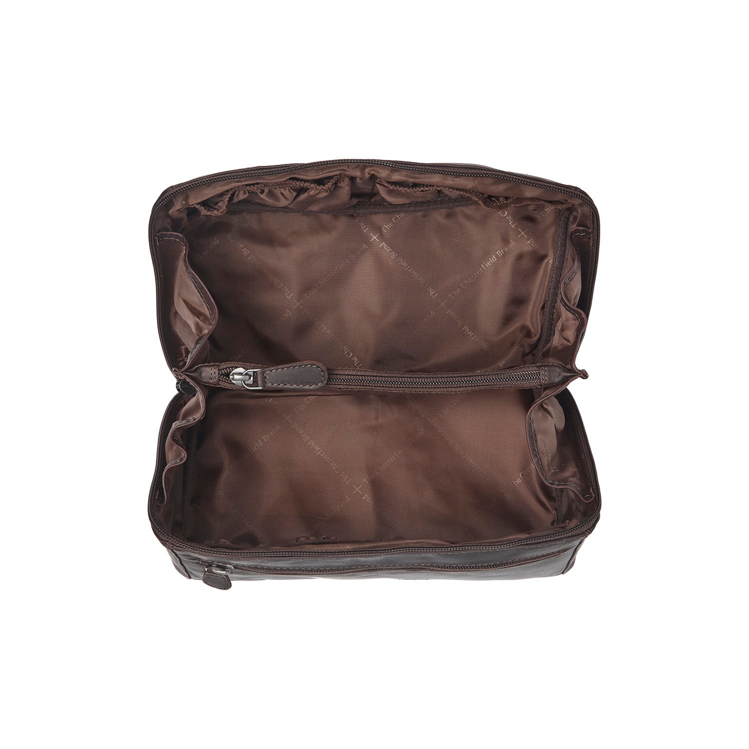 Brown Leather Toiletry Bag Elmia, detail view 1