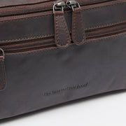Brown Leather Toiletry Bag Elmia, detail view 4