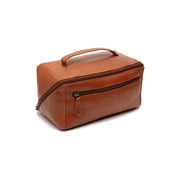 Cognac Leather Toiletry Bag Elmia, front view