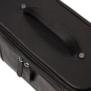 Black Leather Toiletry Bag Limone, detail view 1