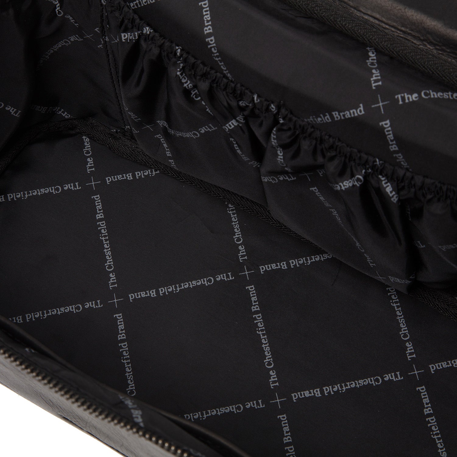 Black Leather Toiletry Bag Limone, detail view 3