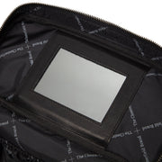 Black Leather Toiletry Bag Limone, detail view 4