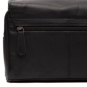 Black Leather Toiletry Bag Rosario, detail view 3