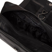 Black Leather Toiletry Bag Rosario, detail view 4