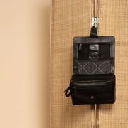 Black Leather Toiletry Bag Rosario, product view 3