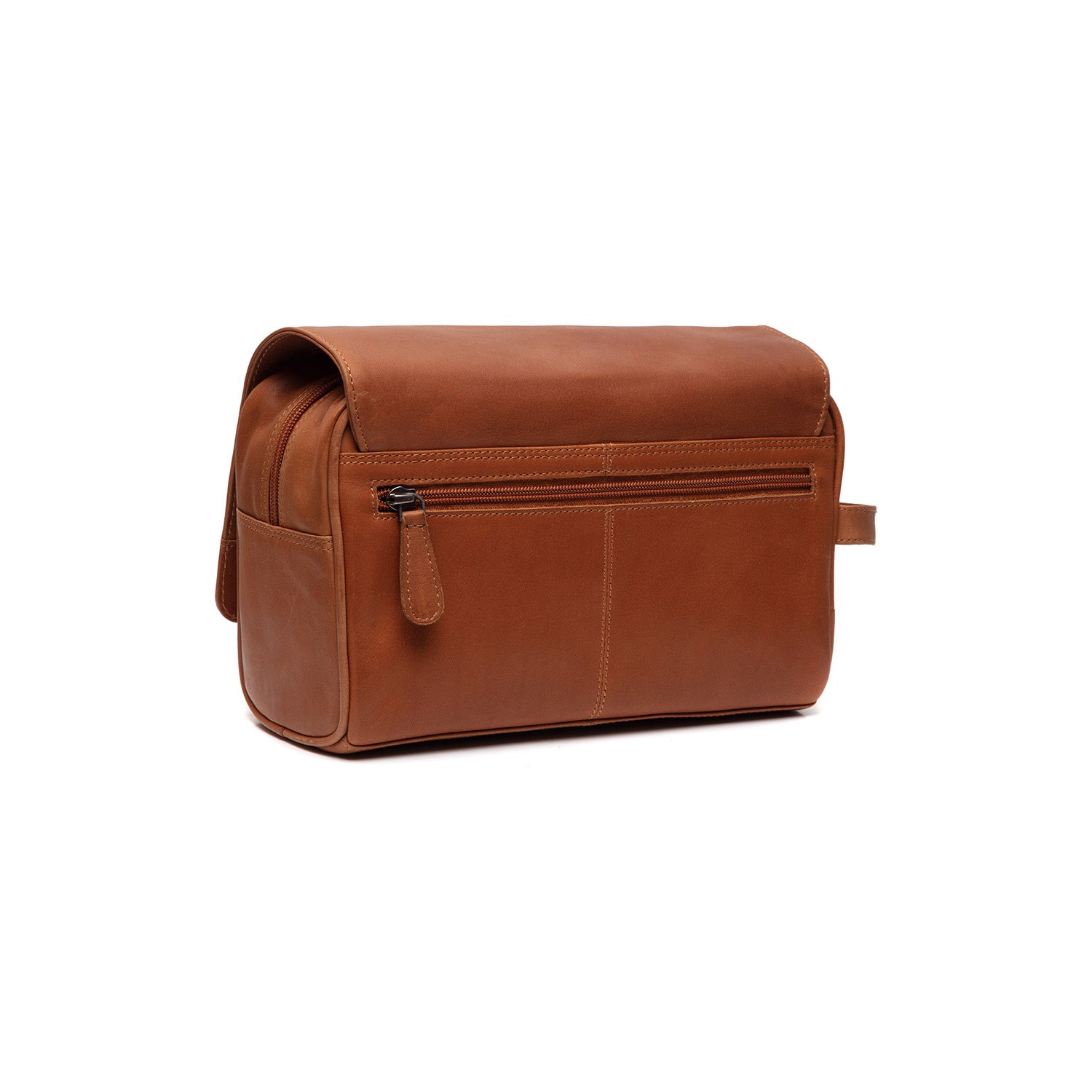 Cognac Leather Toiletry Bag Rosario, detail view 5